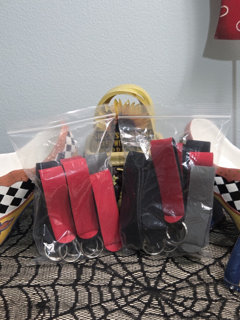 Neoprene Wristlet Keychains Blanks Bulk Lot - Solid Colors NWOT